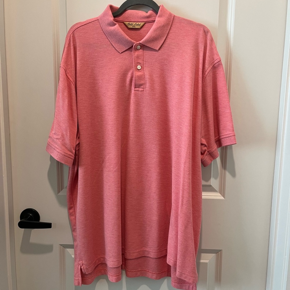 Roundtree & Yorke Pink Polo Shirt Casual Cotton